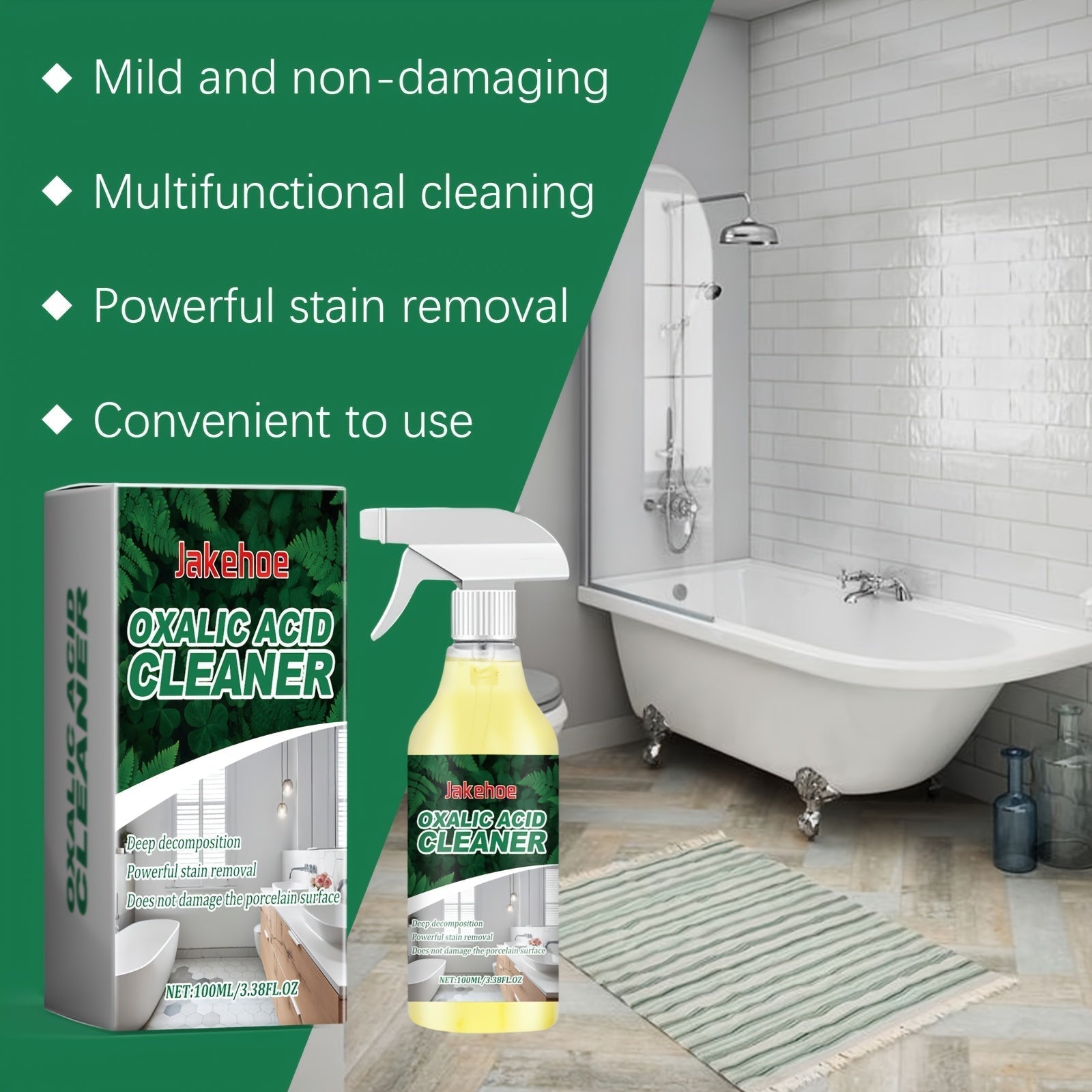 Remove Rust, Yellow Rings & Hard Water Stains in Minutes