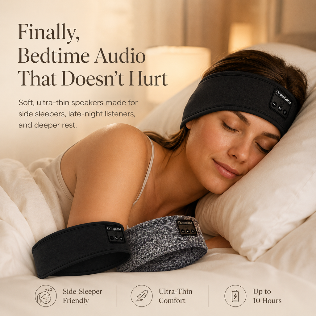Bluetooth Sleep Headband for ASMR & Side Sleepers