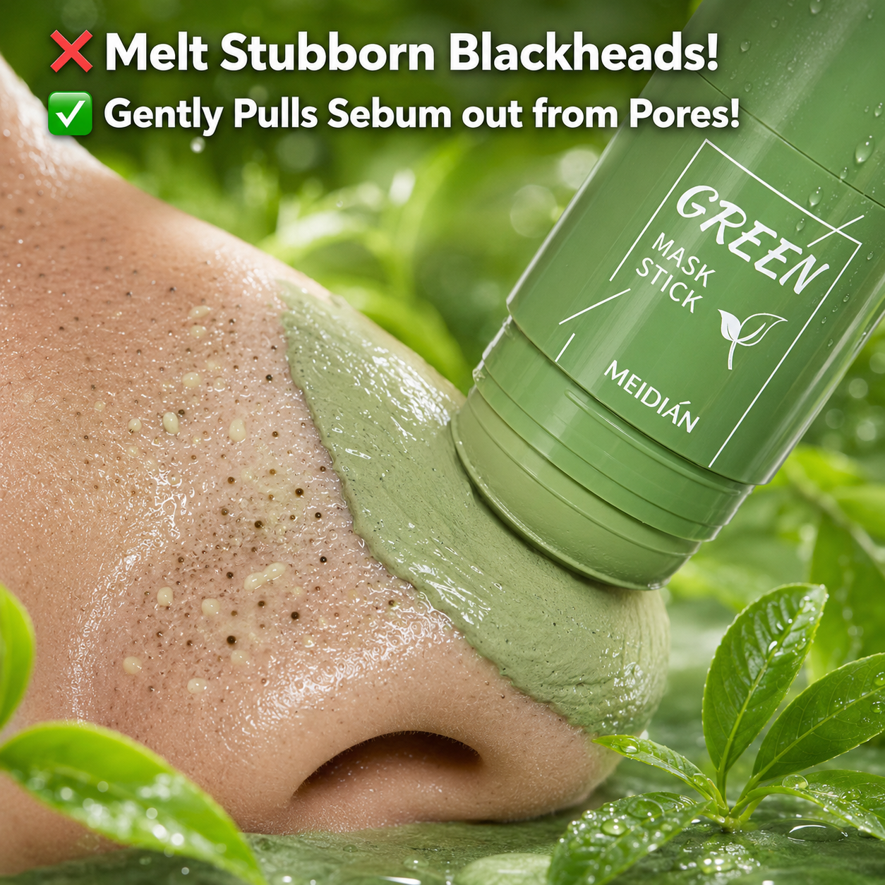 Clear Pores in 10 Minutes! The No-Mess Green Tea Stick for Flawless, Oil-Free Skin.