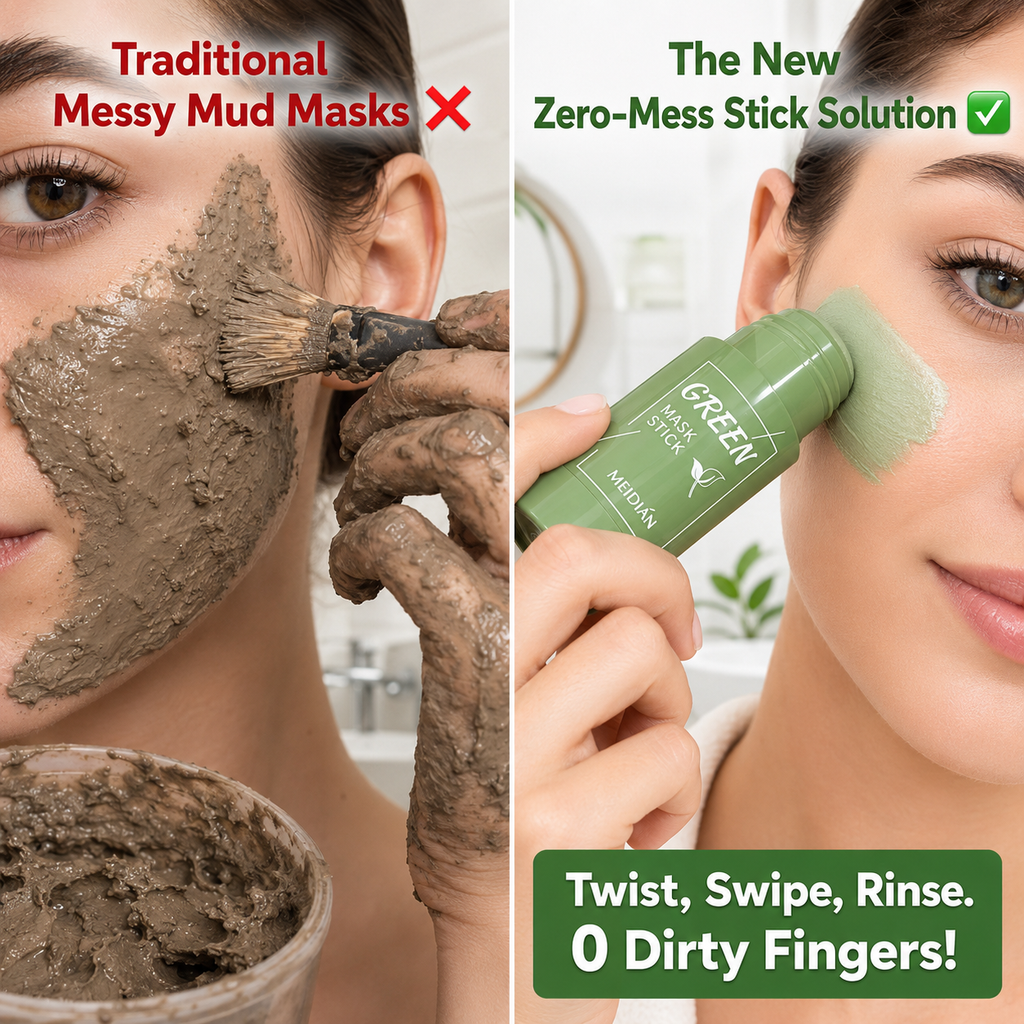 Clear Pores in 10 Minutes! The No-Mess Green Tea Stick for Flawless, Oil-Free Skin.
