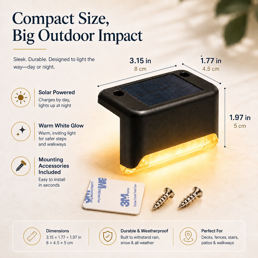 🔥 Last Day Deal: Buy 4 Get 8 Free — Waterproof Solar Deck Lights for Fence, Patio & Stairs