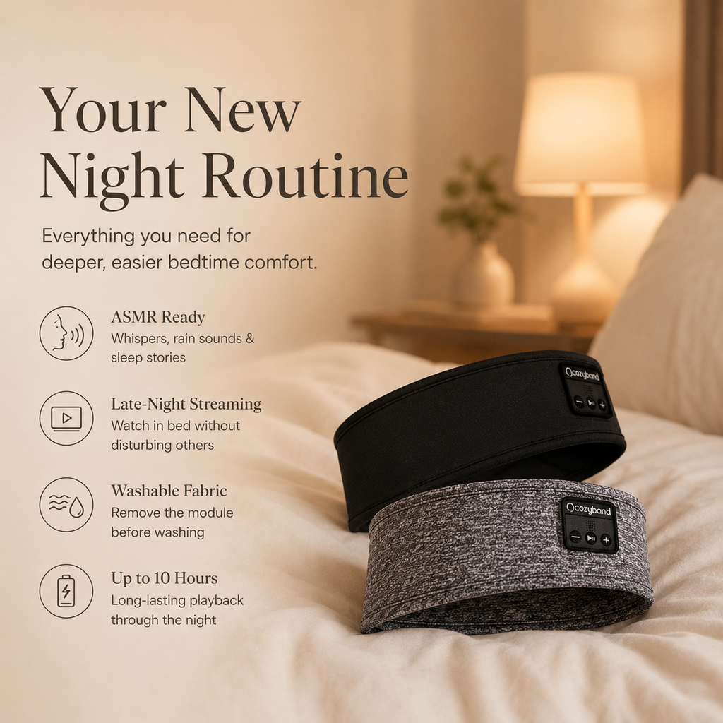 Bluetooth Sleep Headband for ASMR & Side Sleepers