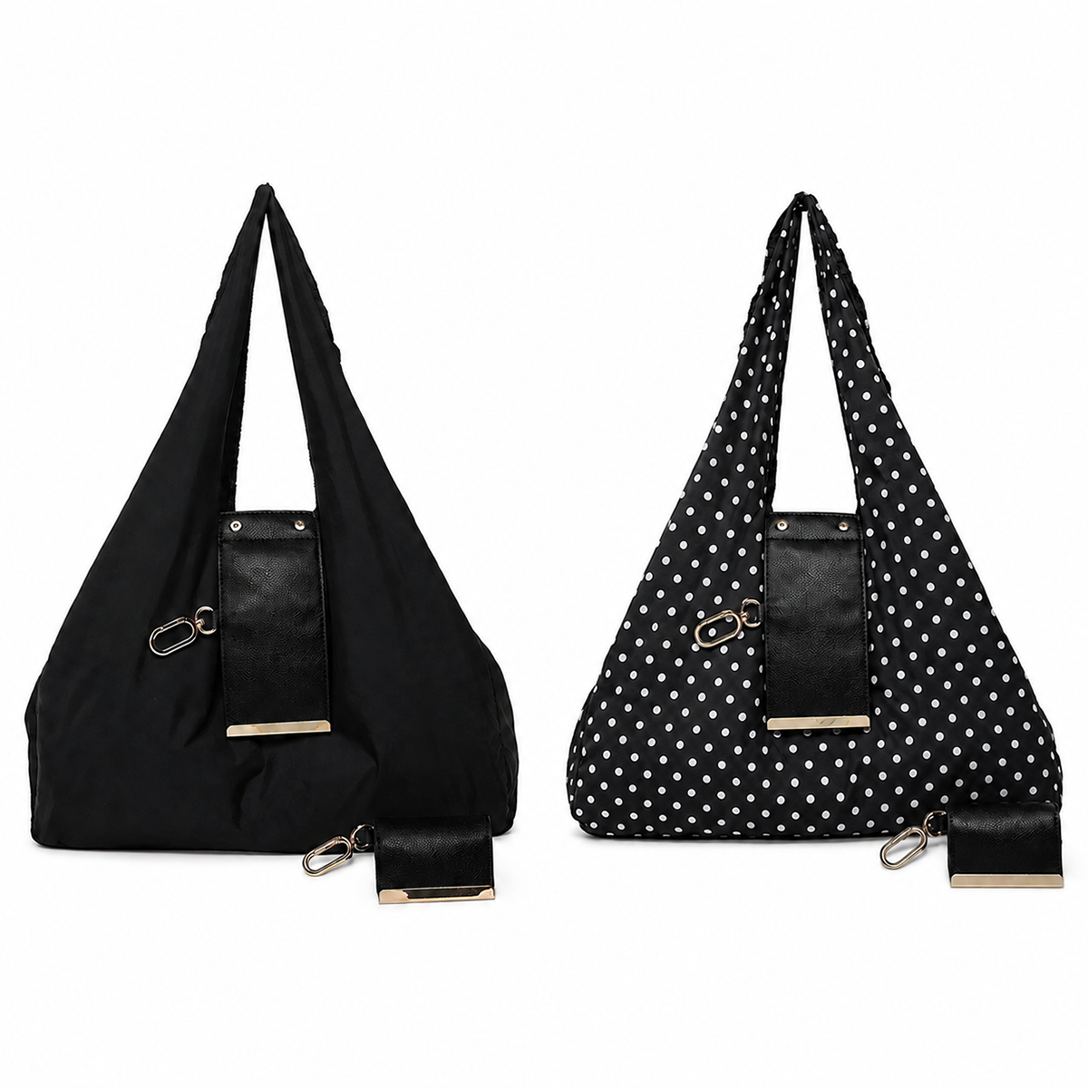 Polka dot black bag