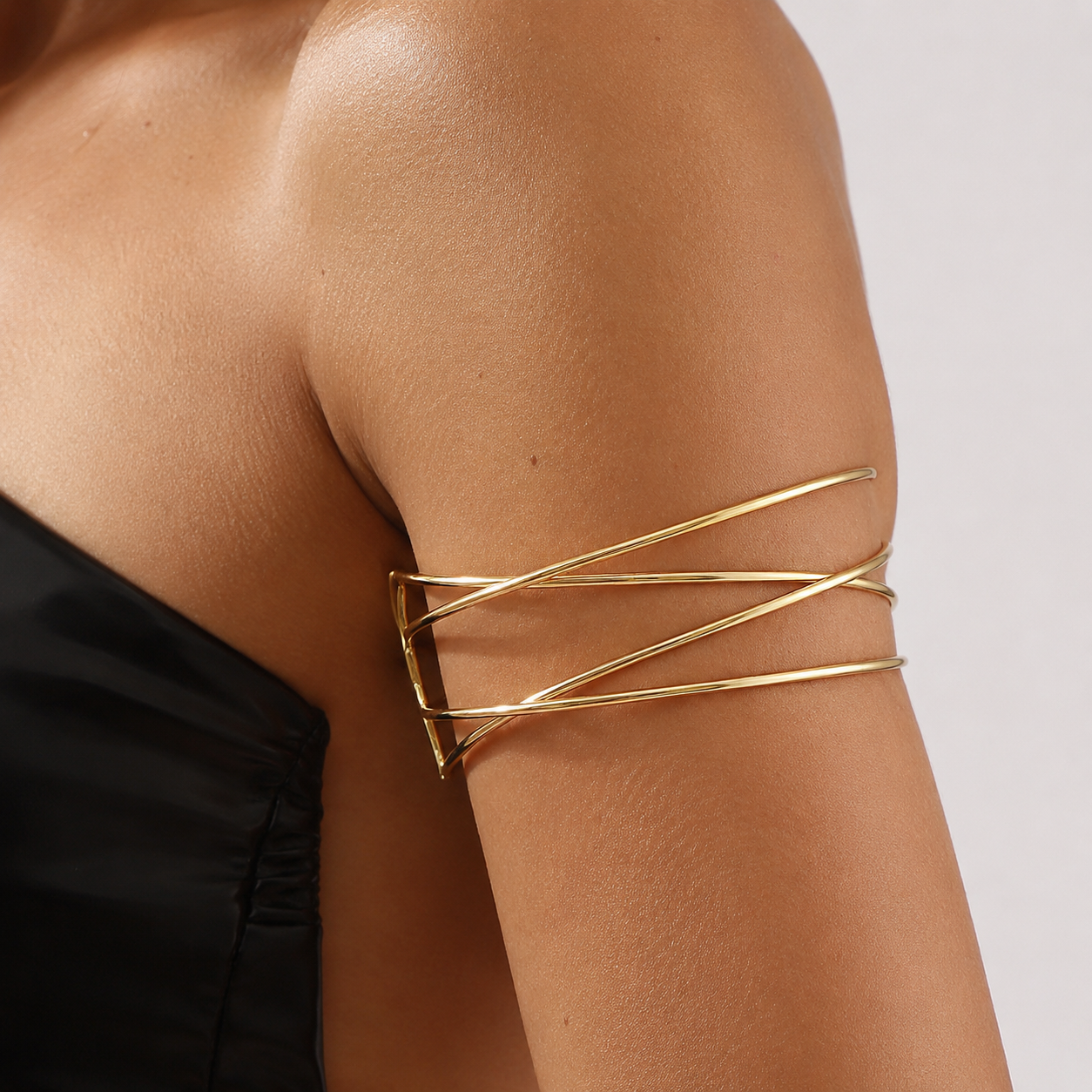 Gold Arm Cuff Bracelet – Elegant Upper Arm Jewelry